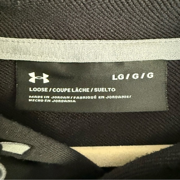 Under Armour Black long sleeve Hoodie with Camouflage UA Logo size large - Picture 4 of 7